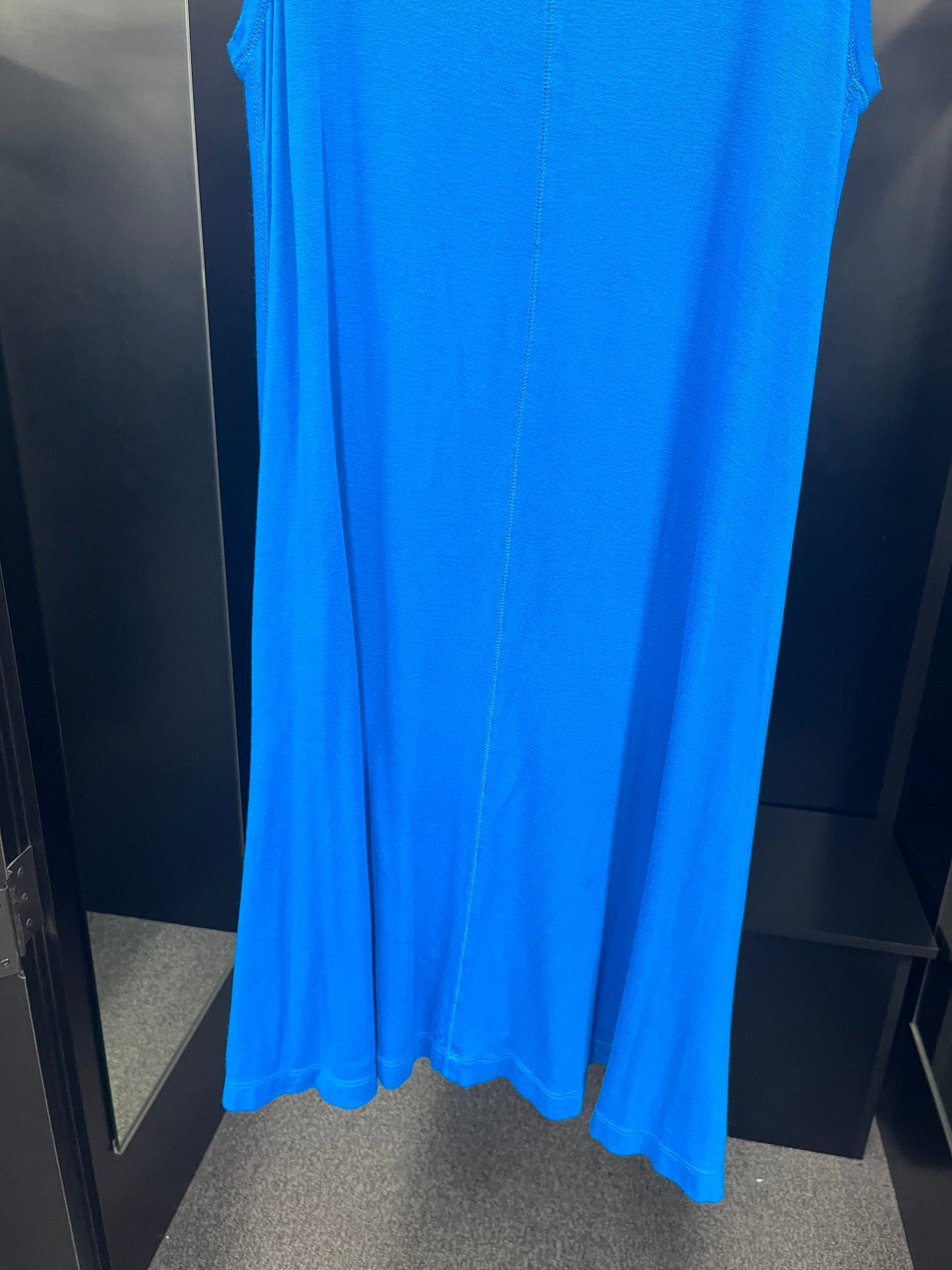 Blue Dress Casual Midi Loft, Size M