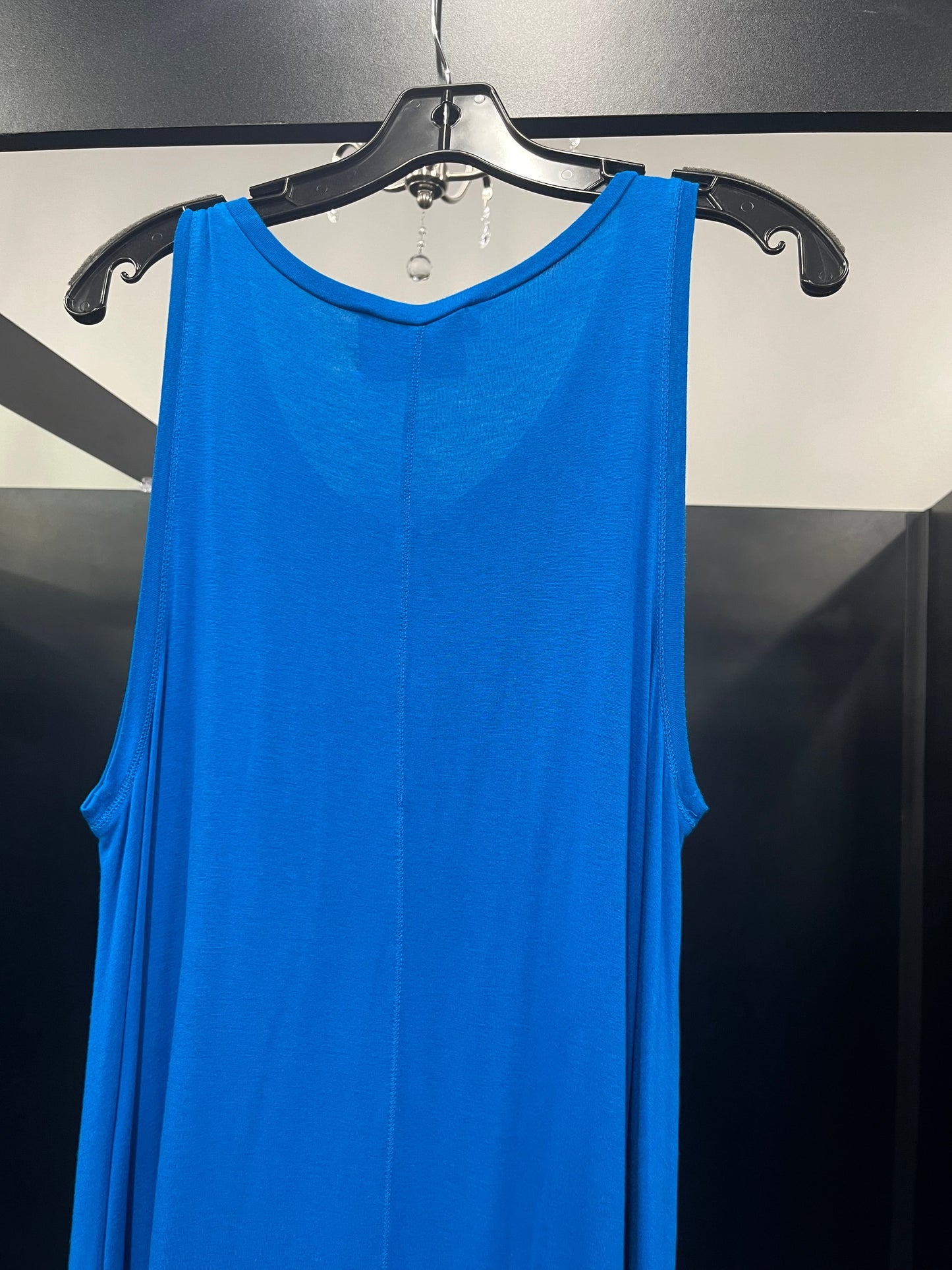 Blue Dress Casual Midi Loft, Size M