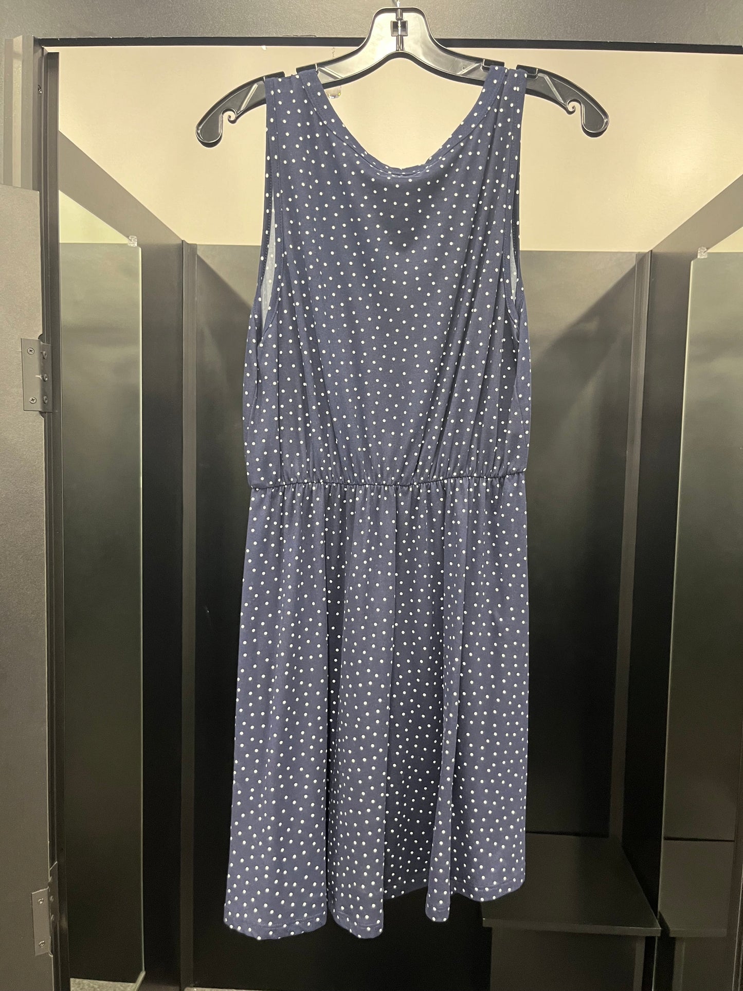 Polkadot Dress Casual Short French Grey, Size M