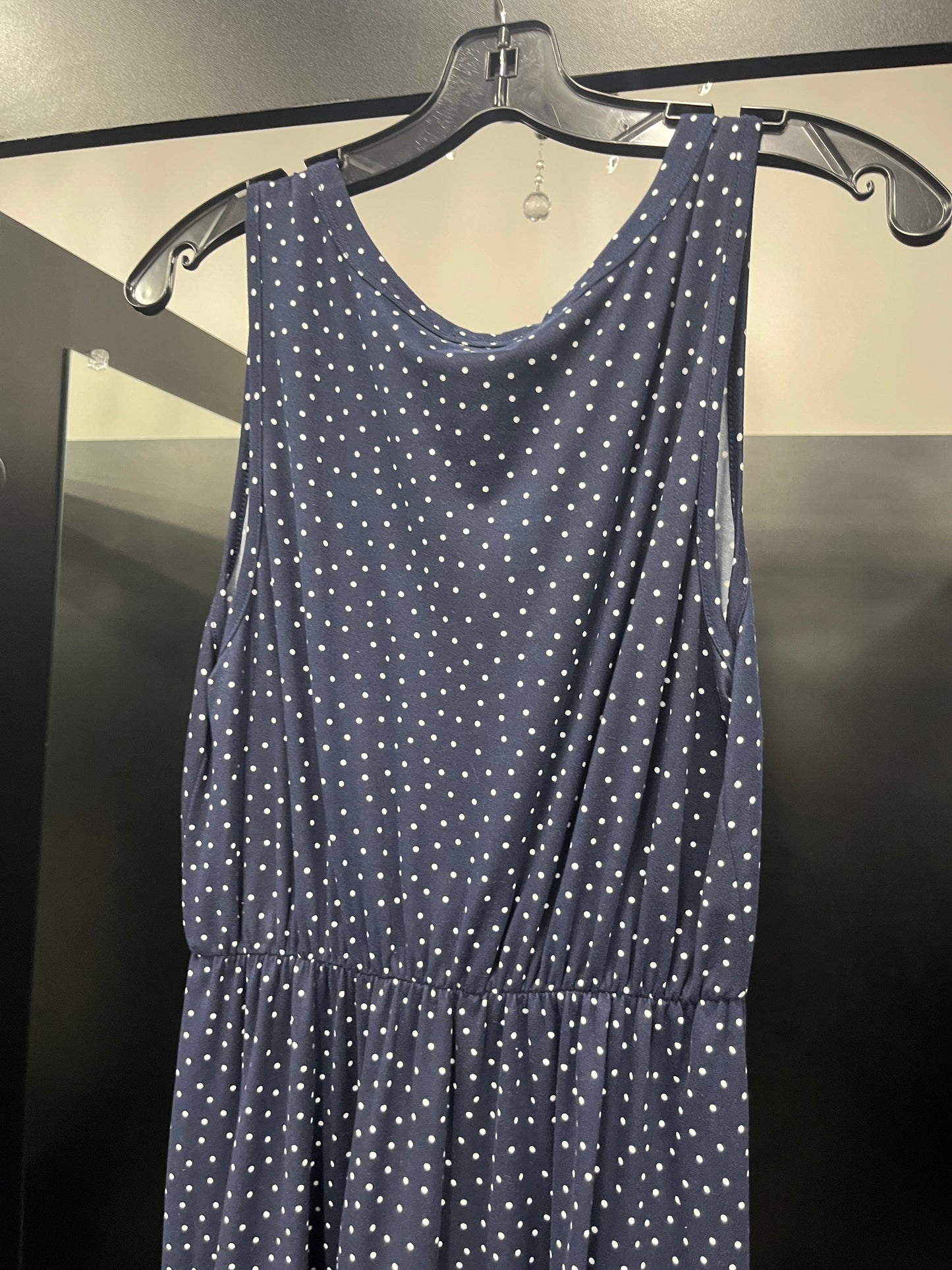 Polkadot Dress Casual Short French Grey, Size M