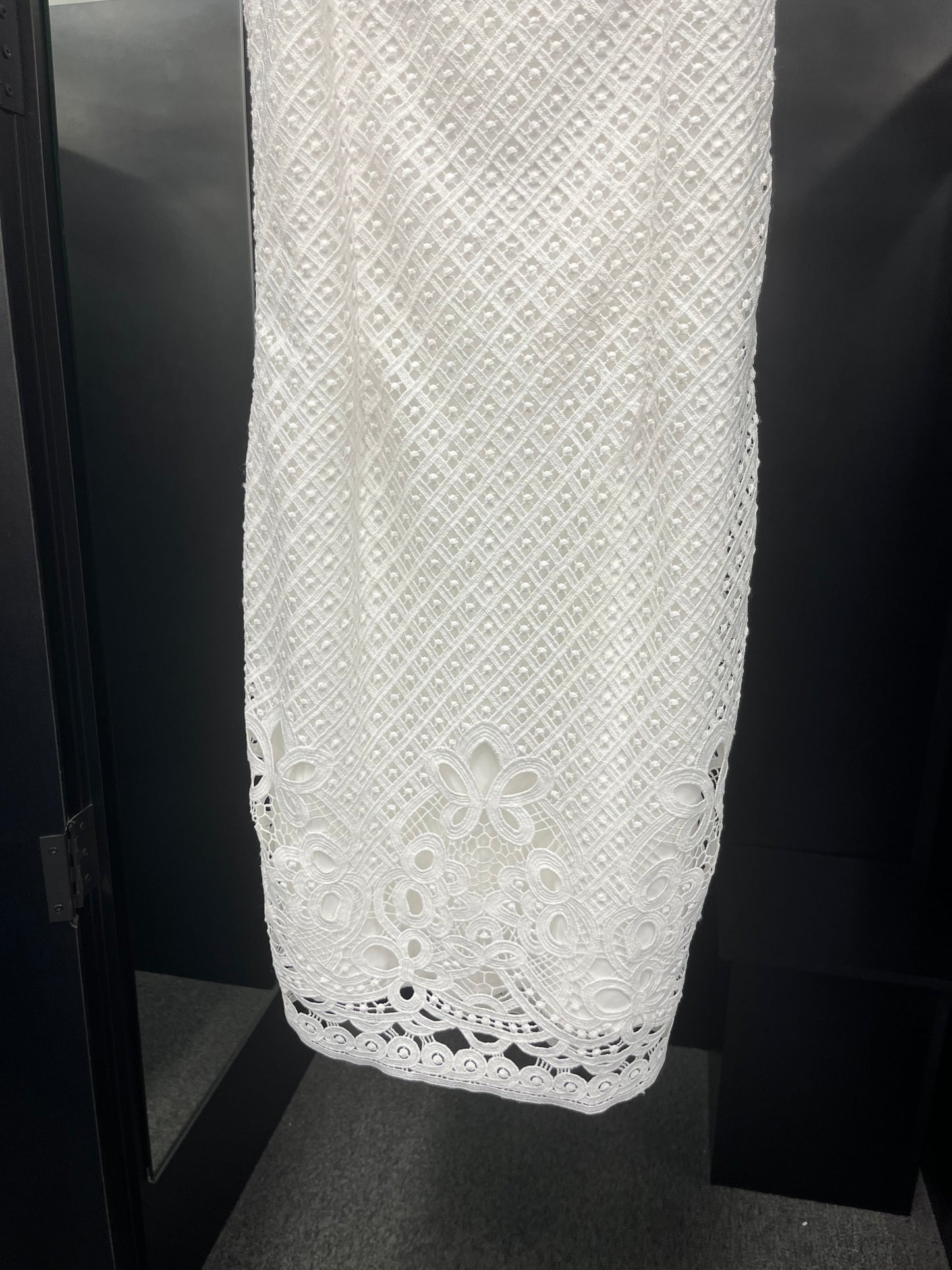 White Dress Party Midi White House Black Market, Size S