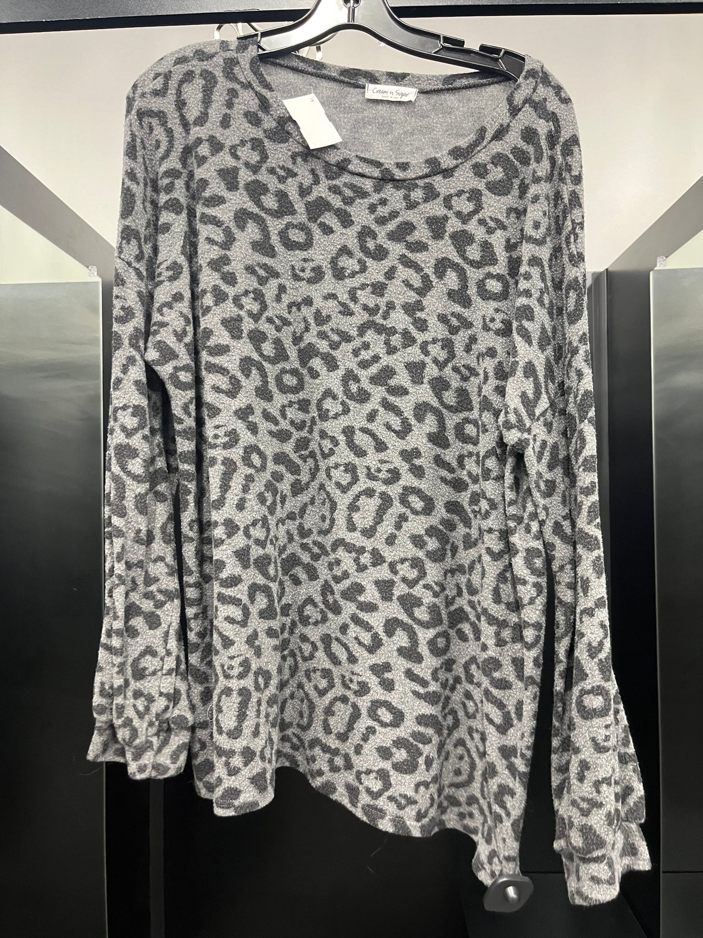 Sweater By Cream & Sugar In Animal Print, Size: M