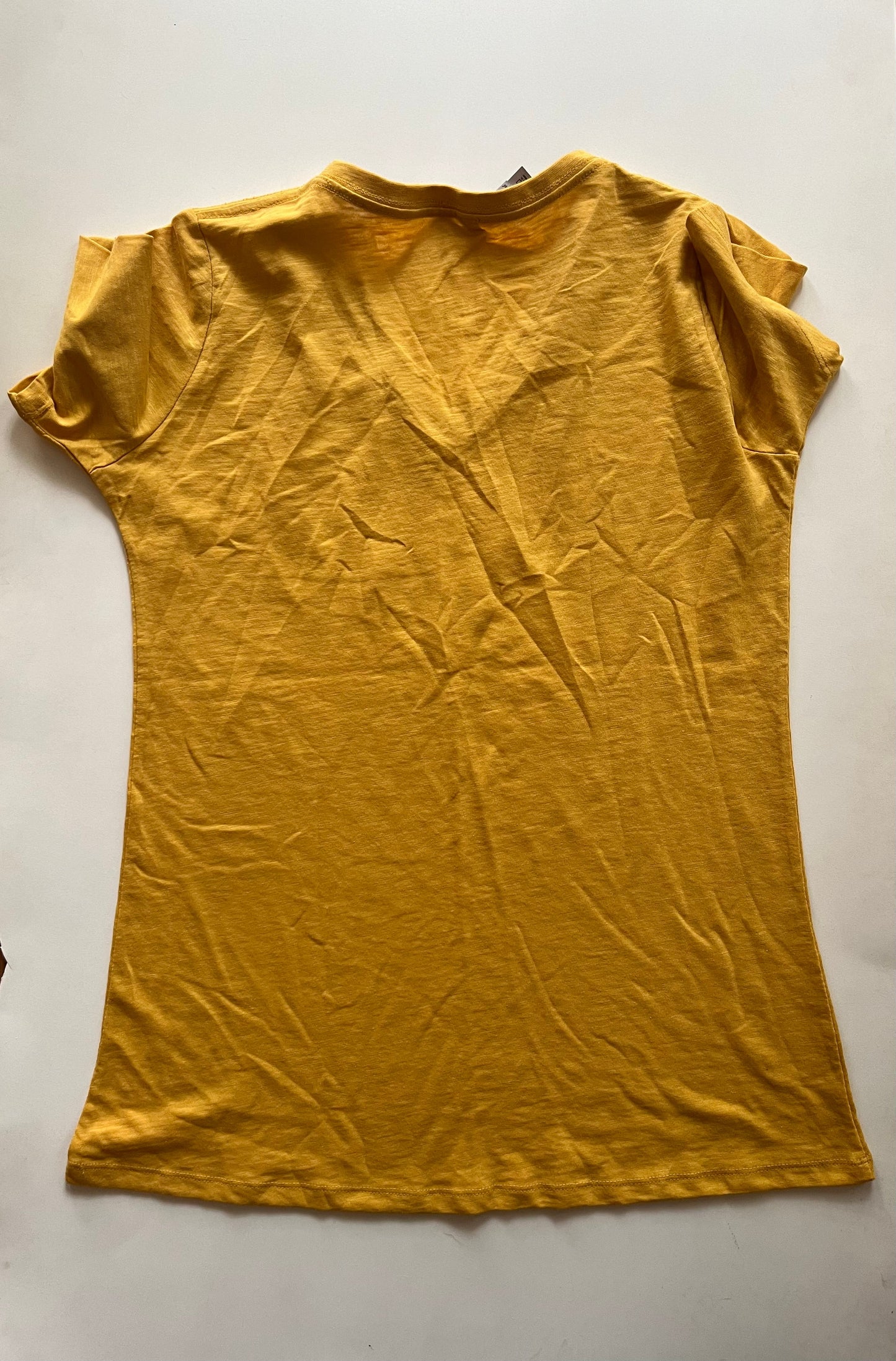 Mustard Top Short Sleeve Basic Delta Apparel, Size Xl