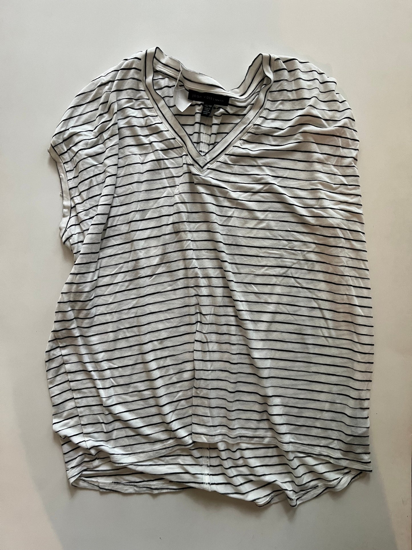 Striped Top Short Sleeve Joan Vass, Size Xs