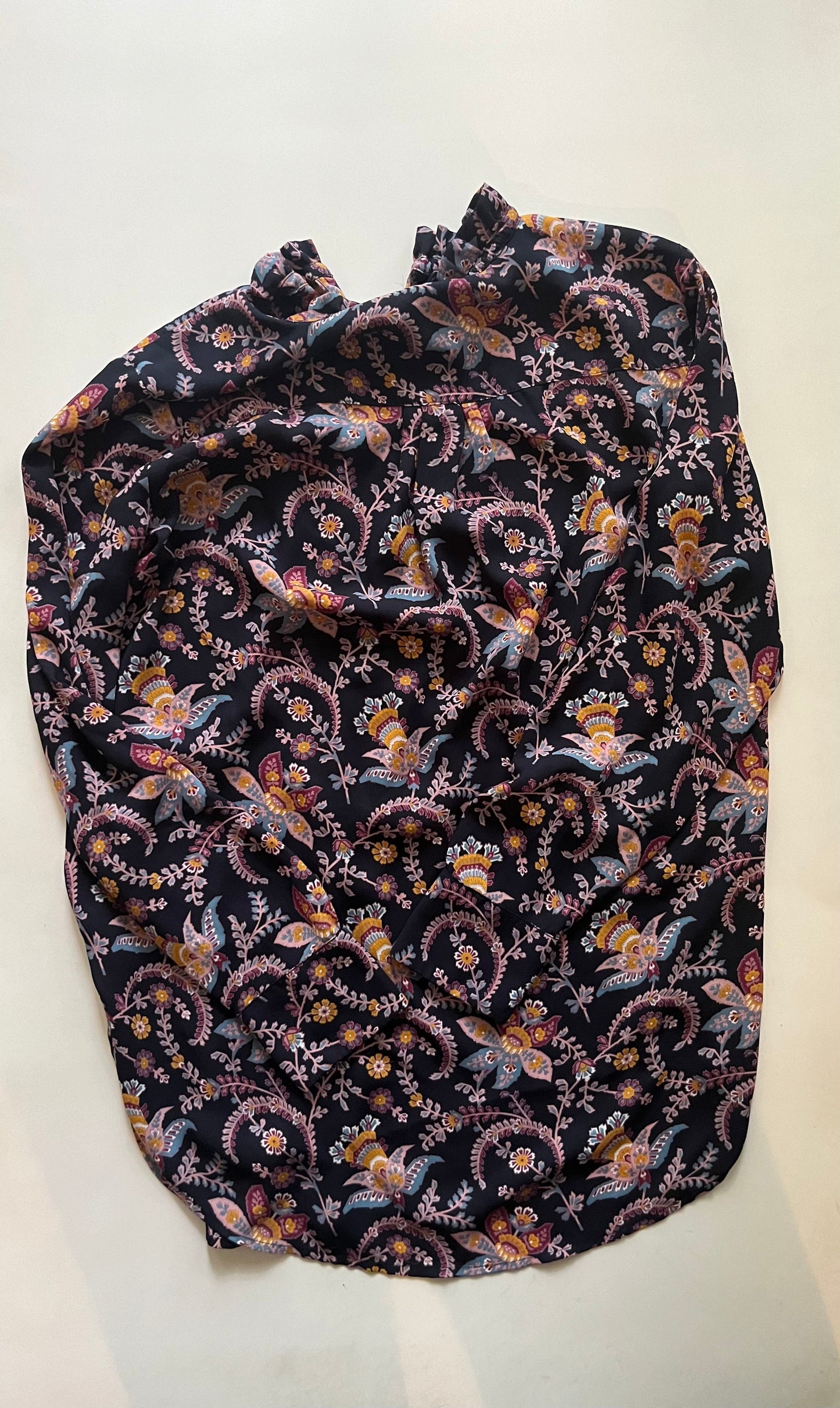 Floral Blouse Long Sleeve Loft, Size S