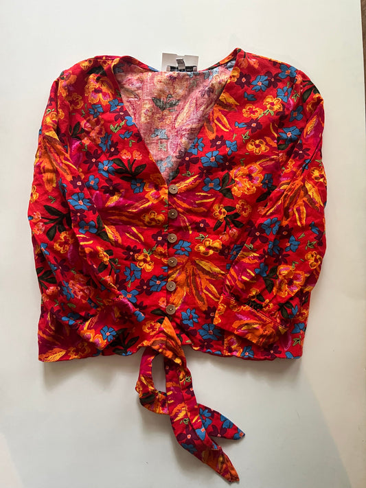 Floral Blouse Long Sleeve Maison Damelie, Size L