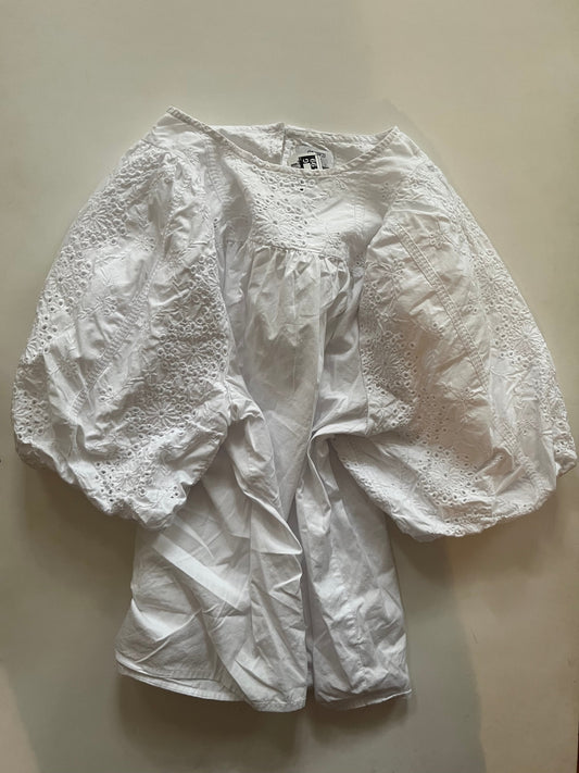 White Blouse Short Sleeve Crown And Ivy, Size Xl
