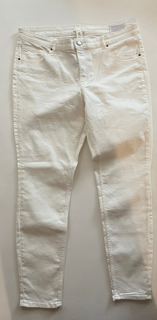 White Jeans Skinny H&m, Size 18