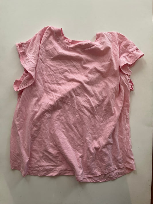 Pink Top Short Sleeve Basic Crown And Ivy, Size Xl