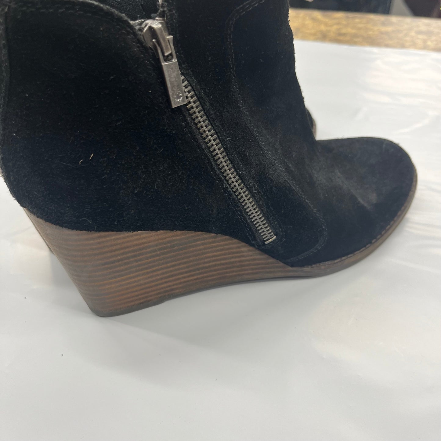 Black Shoes Heels Wedge Lucky Brand, Size 11