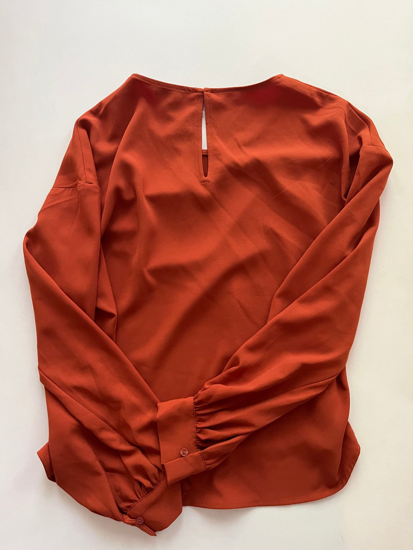 Orange Blouse Long Sleeve Express, Size M