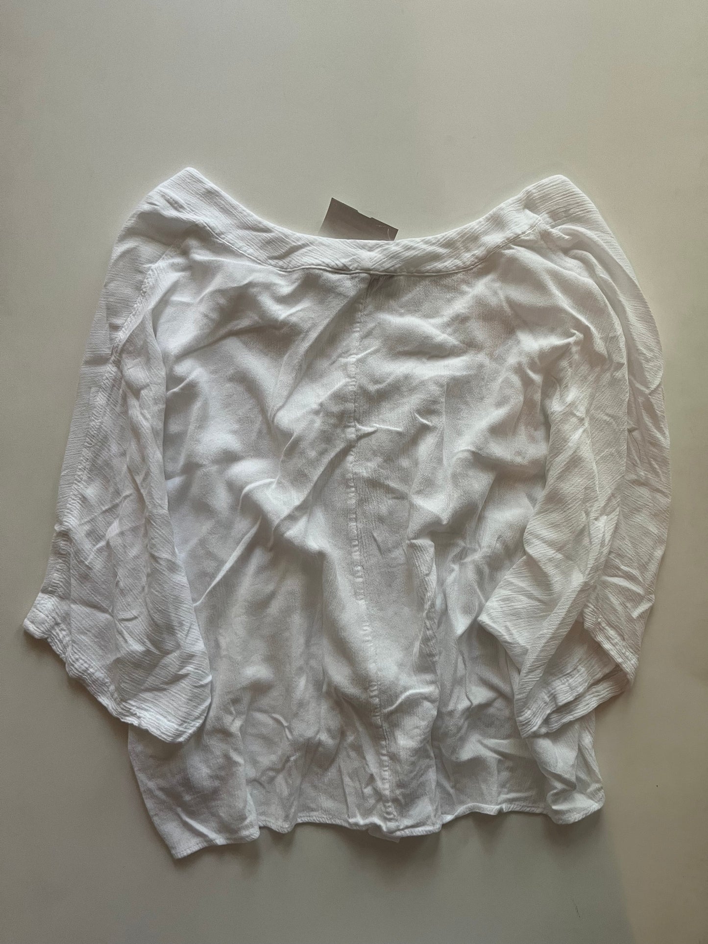 White Blouse Short Sleeve Express, Size M