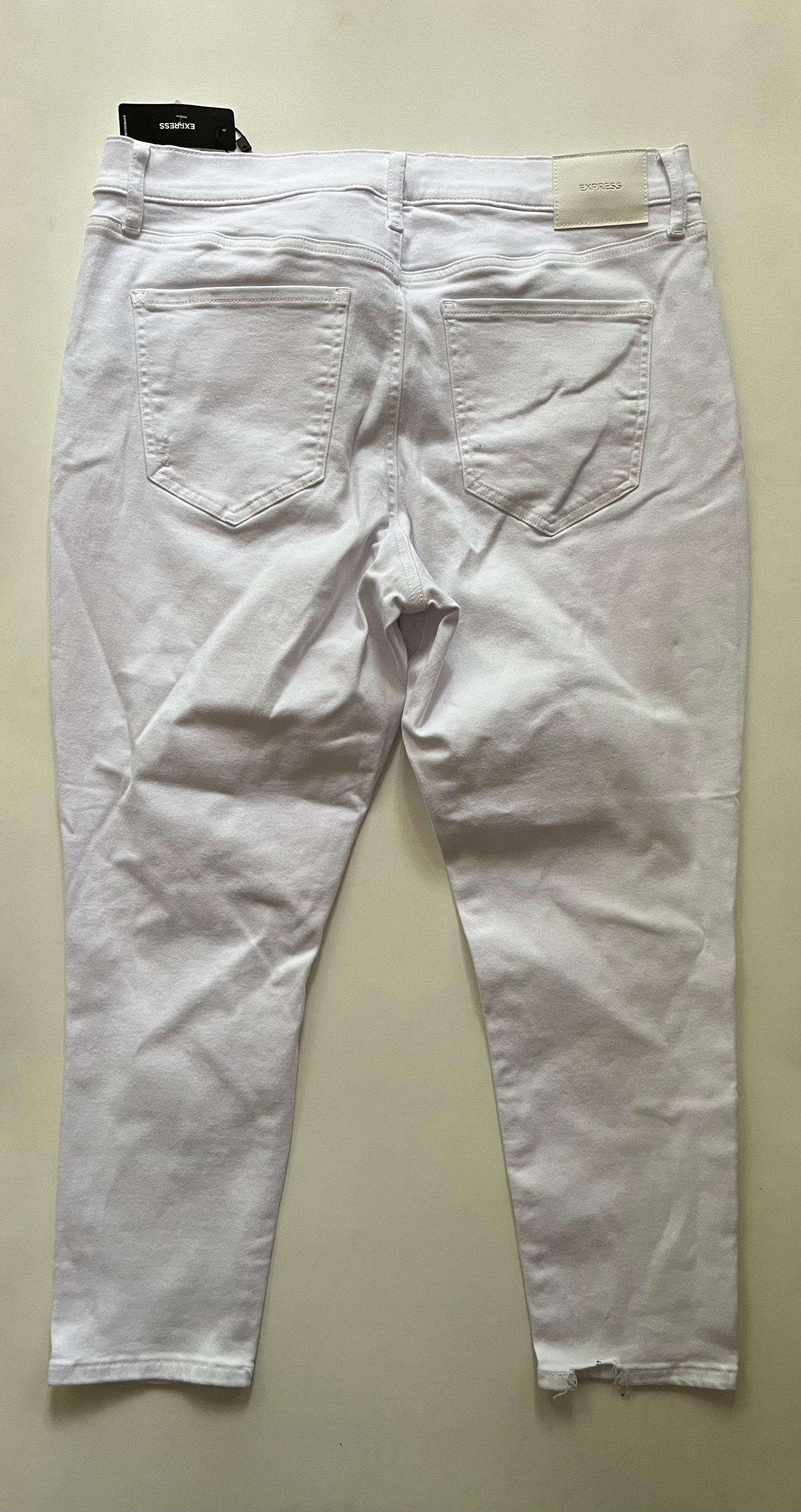 Jeans Skinny By Express In White, Size: 16