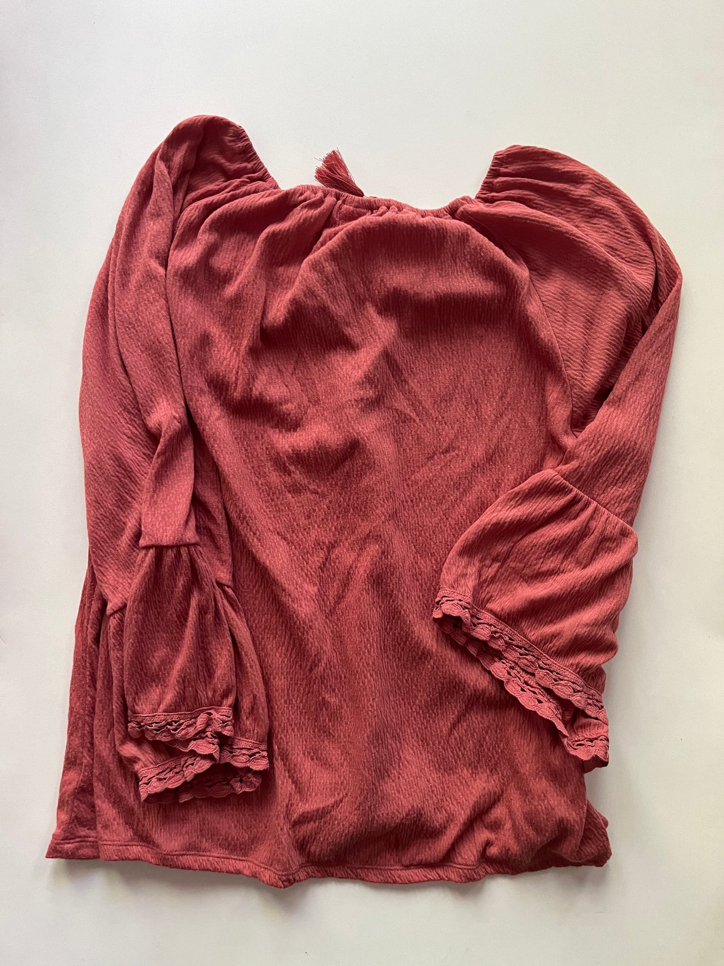 Blouse Long Sleeve By Old Navy In Pink, Size: L