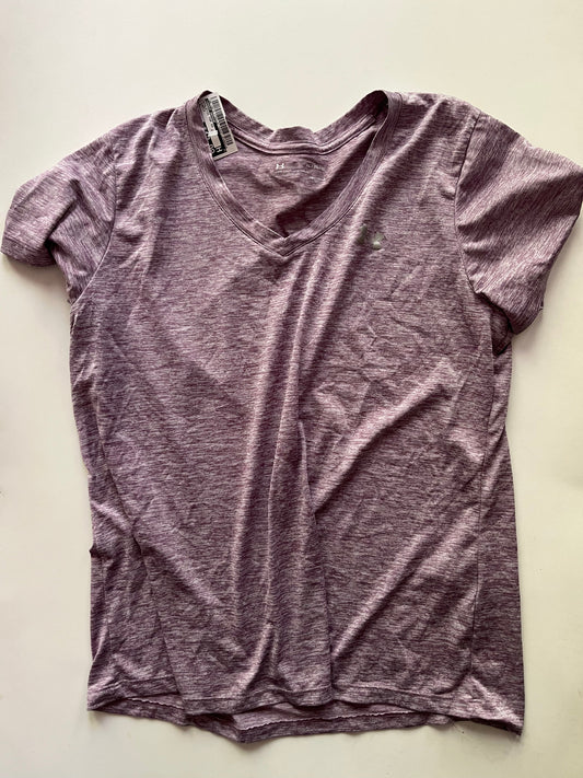 Athletic Top Short Sleeve By Under Armour In Purple, Size: Xl