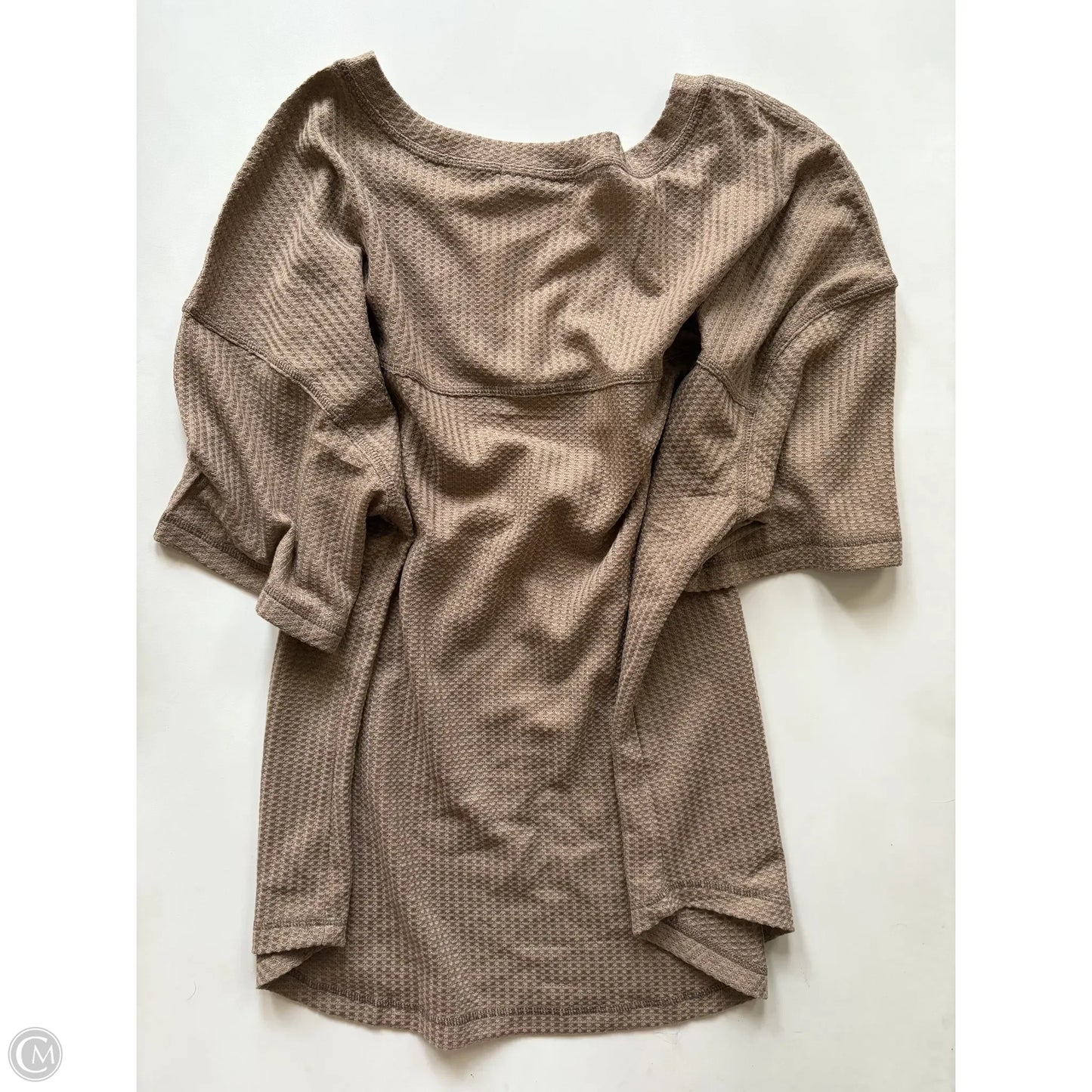 Blouse Short Sleeve By merokeety In Tan, Size: L