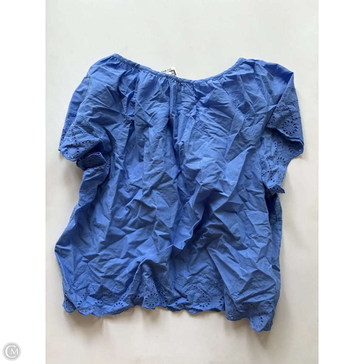 Blouse Short Sleeve By Loft In Blue, Size: Xl