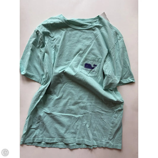 Blouse Short Sleeve By Vineyard Vines In Teal, Size: M