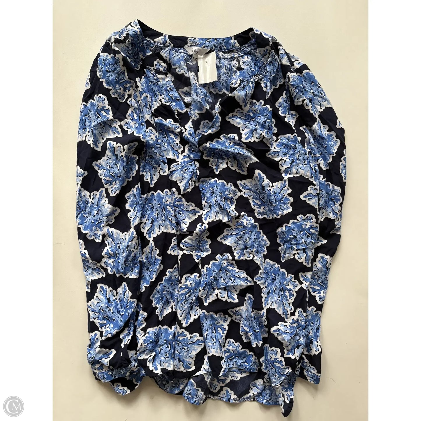 Blouse Long Sleeve By Crown And Ivy In Blue, Size: L