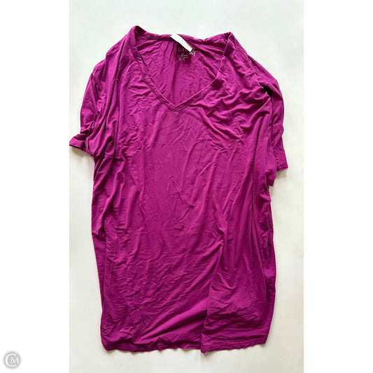Blouse Short Sleeve By Terra & Sky In Purple, Size: 3x