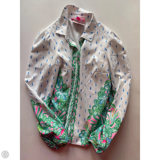 Top Long Sleeve Designer By Lilly Pulitzer In White, Size: Xs