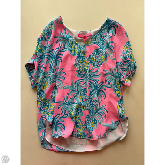Top Short Sleeve Designer By Lilly Pulitzer In Pink, Size: Xxs
