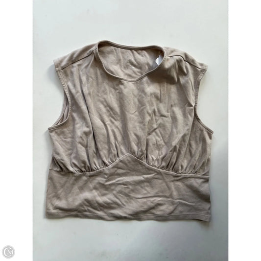 Blouse Sleeveless By A New Day In Tan, Size: L