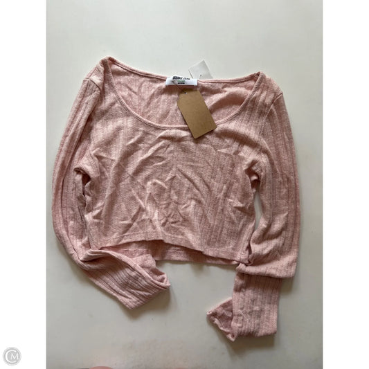 Blouse Long Sleeve By Double Zero In Pink, Size: L