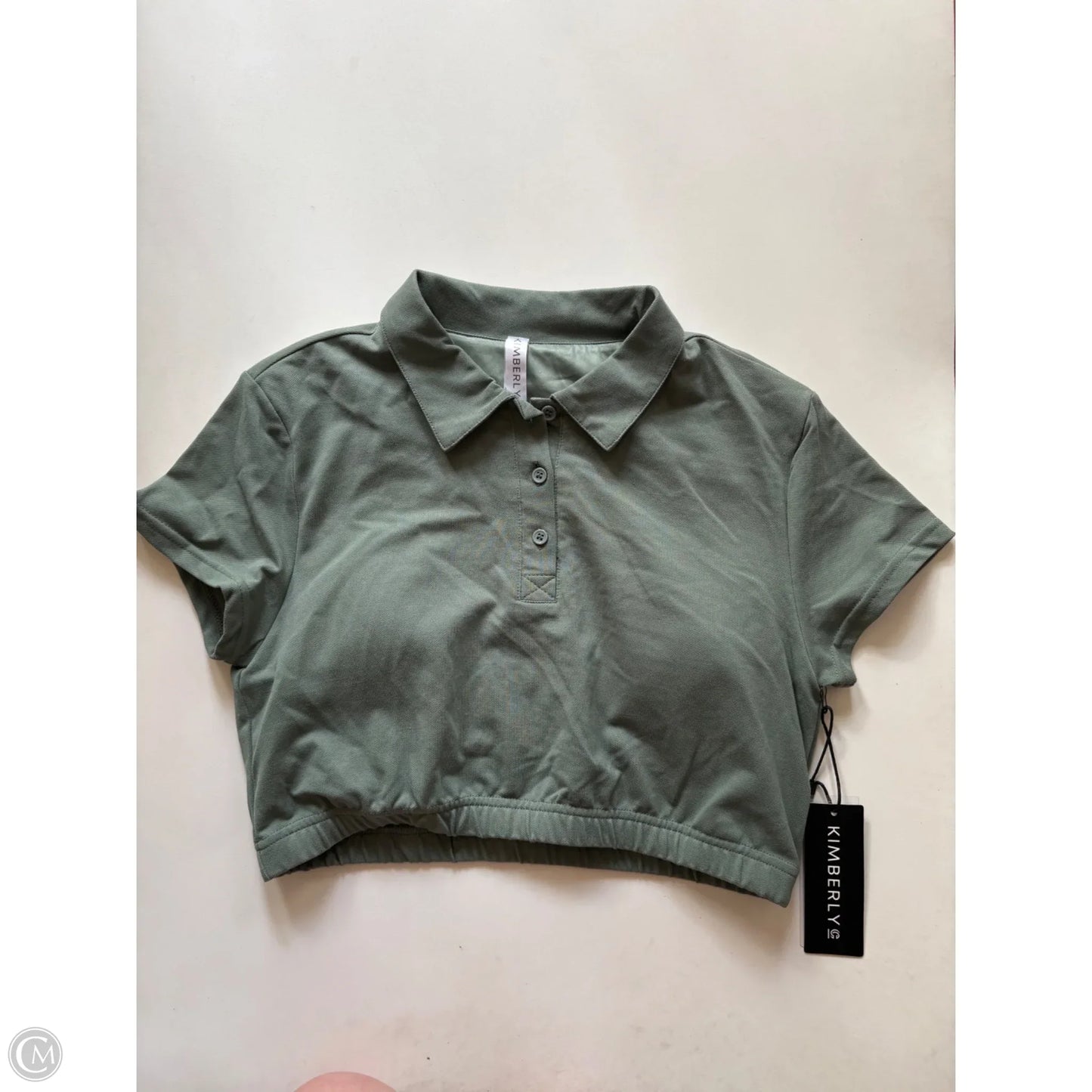 Blouse Short Sleeve By kimberly In Green, Size: L