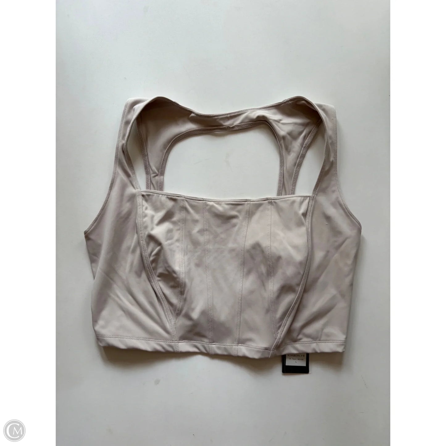 Athletic Tank Top By kimberly In Cream, Size: L