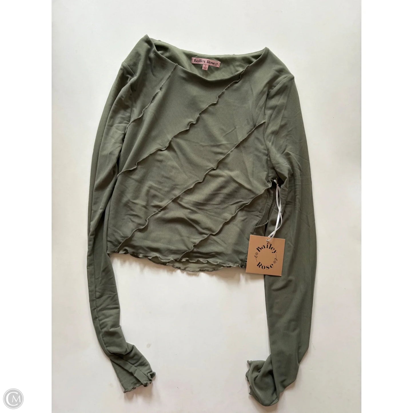 Blouse Long Sleeve By bailey rose In Green, Size: S