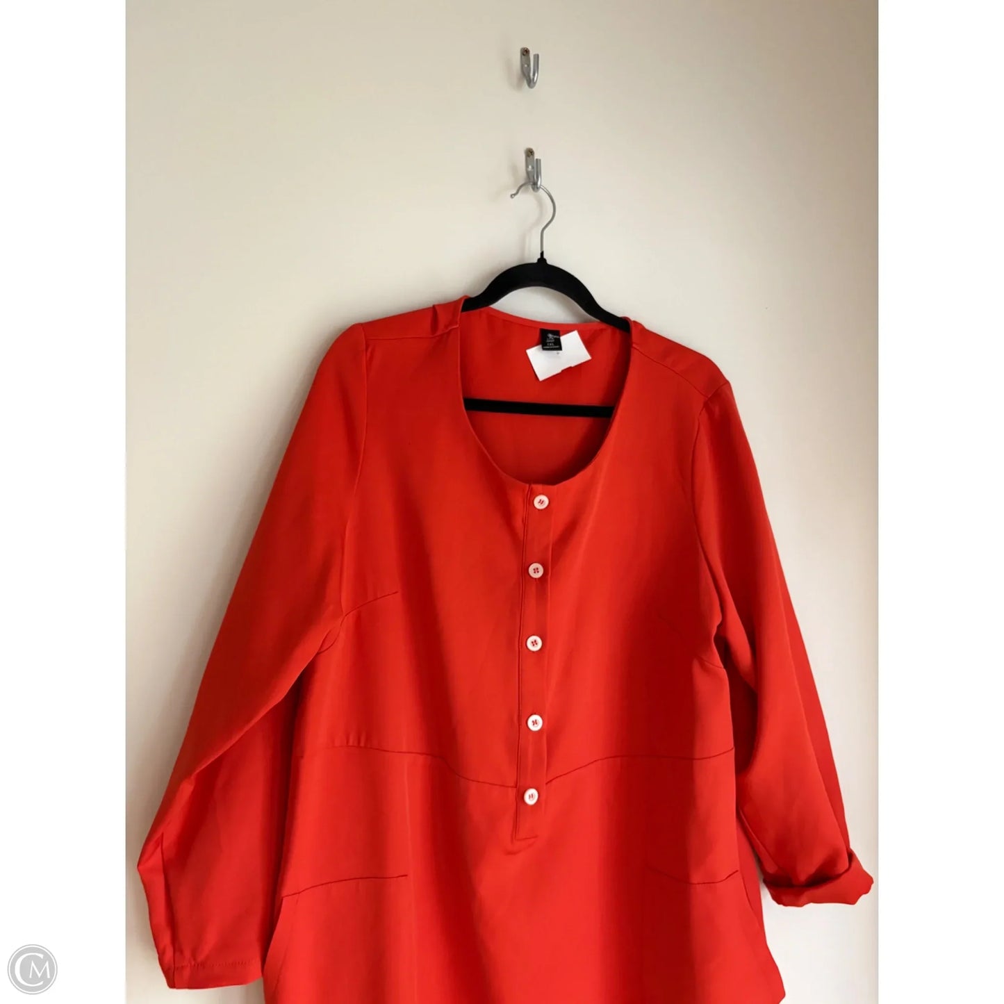 Dress Casual Midi By y of curve In Orange, Size: 1x