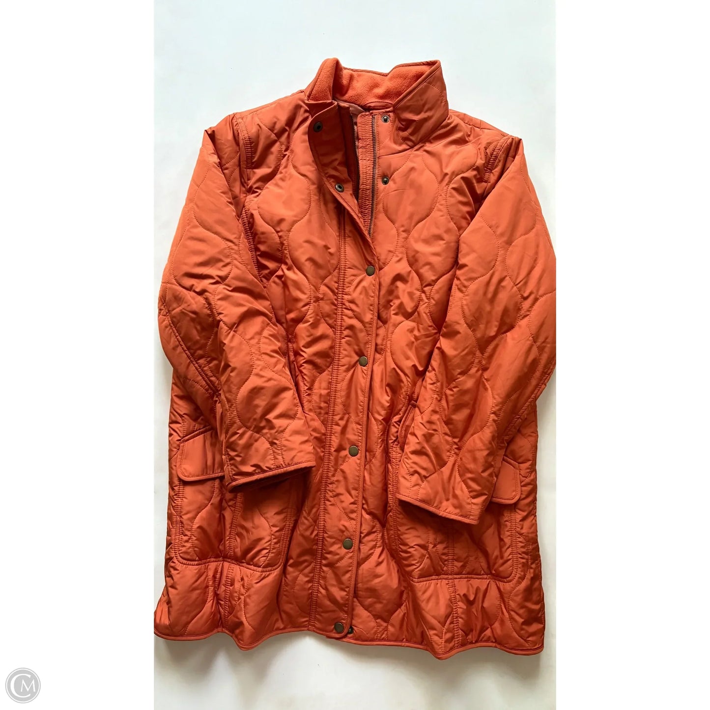 Jacket Puffer & Quilted By Talbots In Orange, Size: Xlp