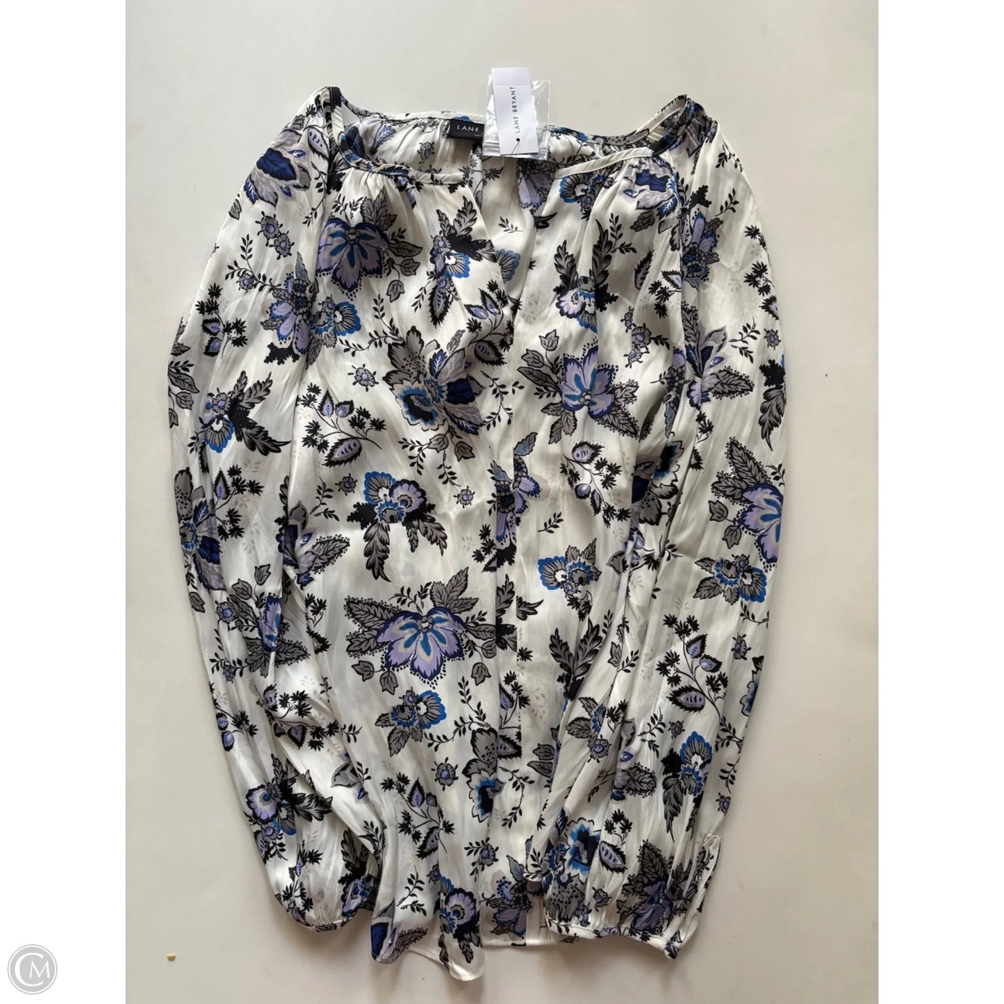 Blouse Long Sleeve By Lane Bryant In Floral Print, Size: 14