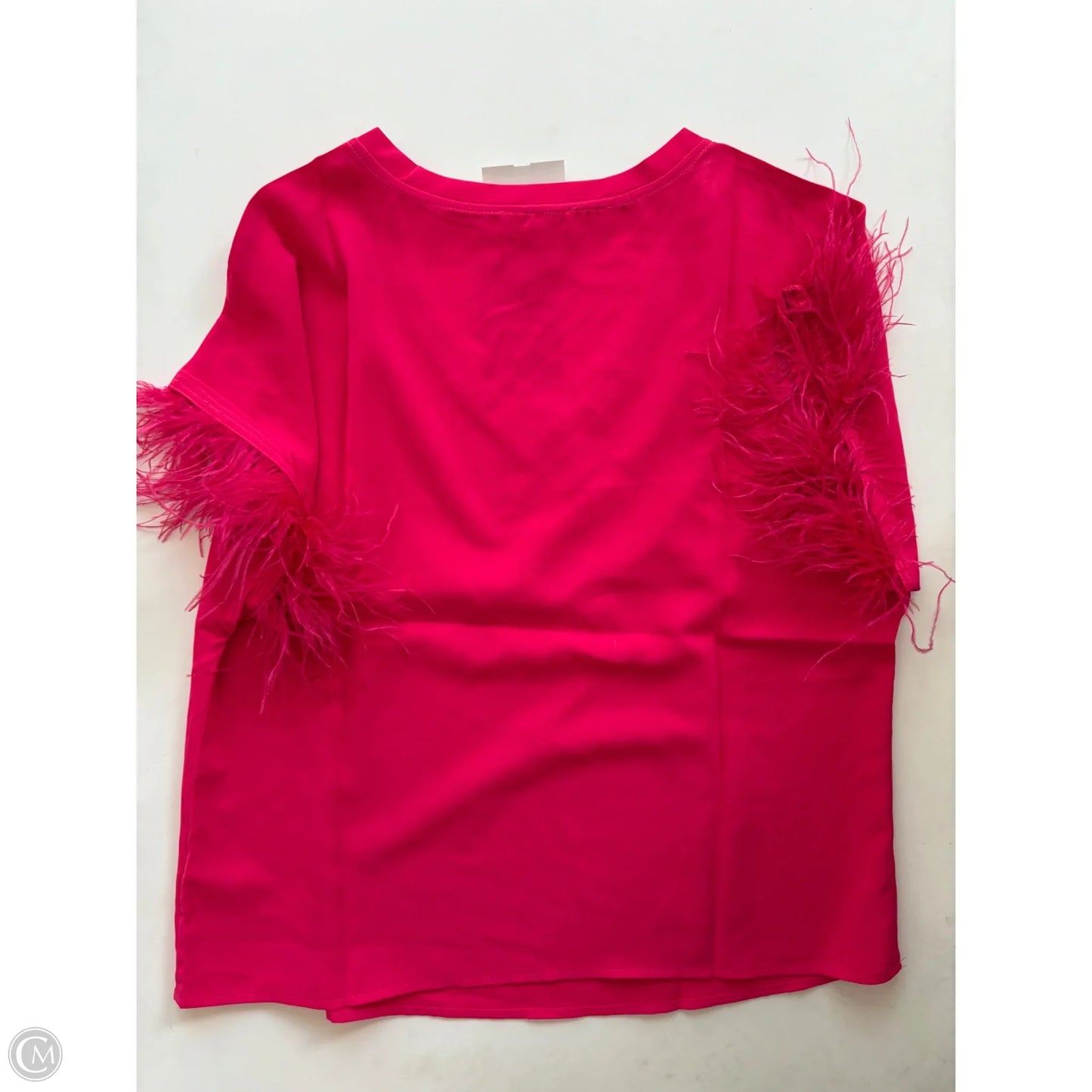 Blouse Short Sleeve By Ee Some In Pink, Size: L
