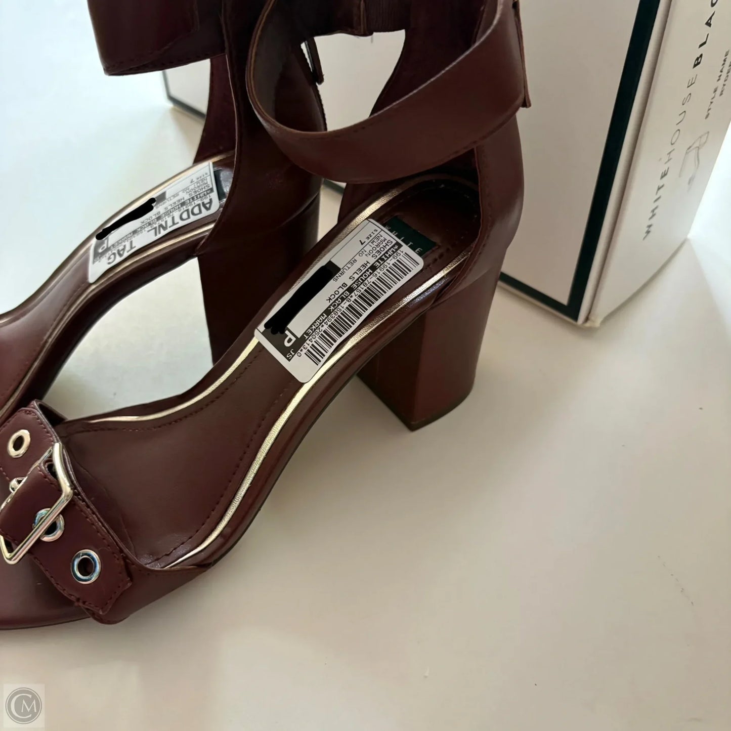 Shoes Heels Block By White House Black Market In Maroon, Size: 7