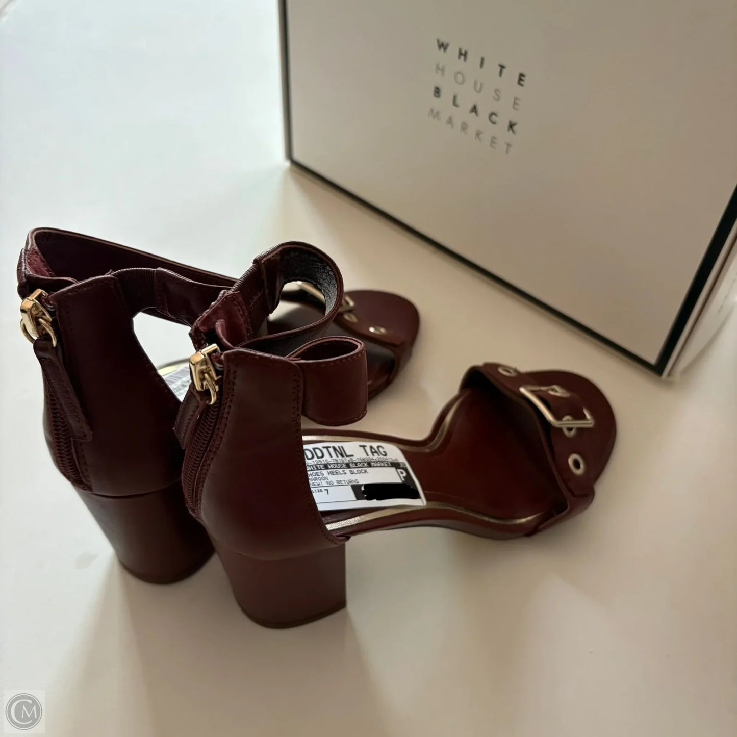 Shoes Heels Block By White House Black Market In Maroon, Size: 7
