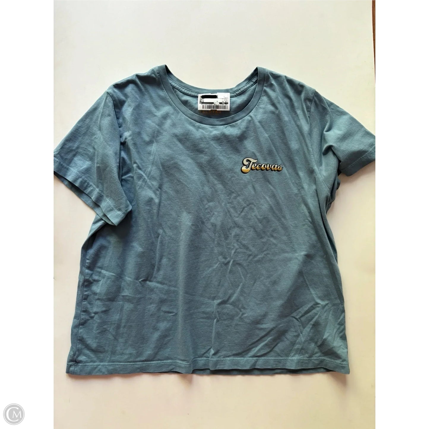 Top Short Sleeve By tevocas In Blue, Size: L