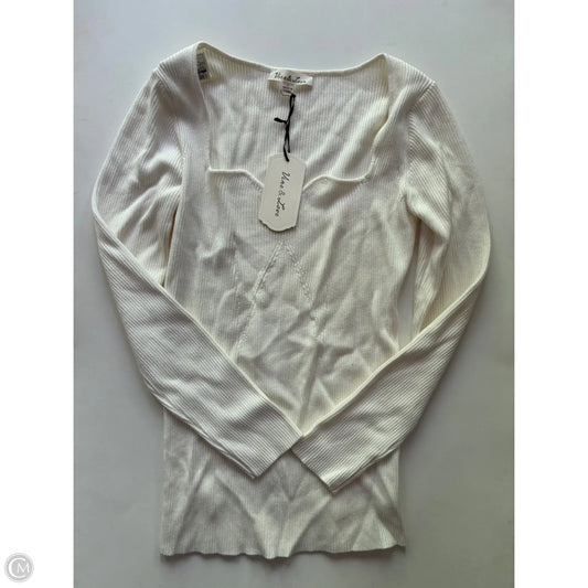 Blouse Long Sleeve By vine and love In Cream, Size: L