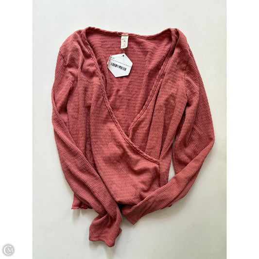 Blouse Long Sleeve By lazy sundays In Pink, Size: L