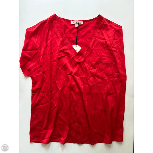 Blouse Short Sleeve By vine and love In Red, Size: M