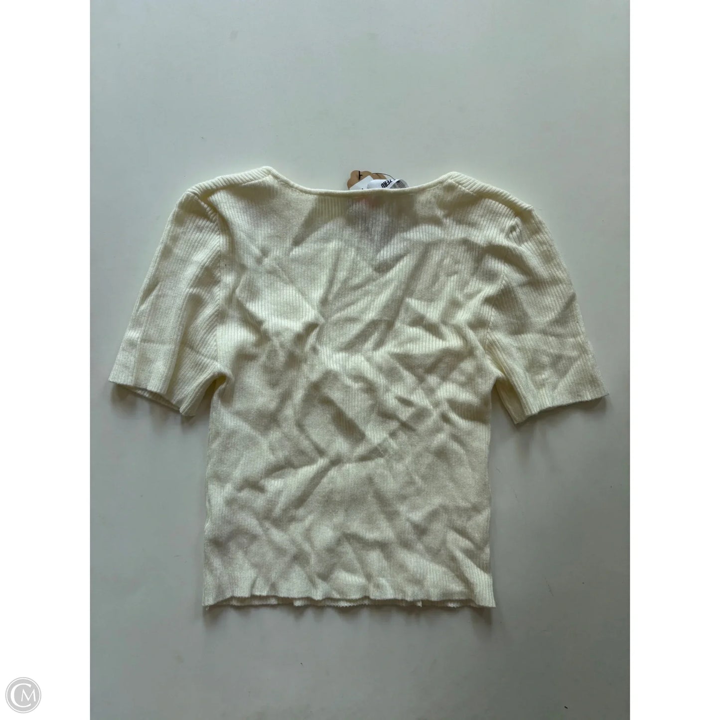 Blouse Short Sleeve By Double Zero In Cream, Size: L