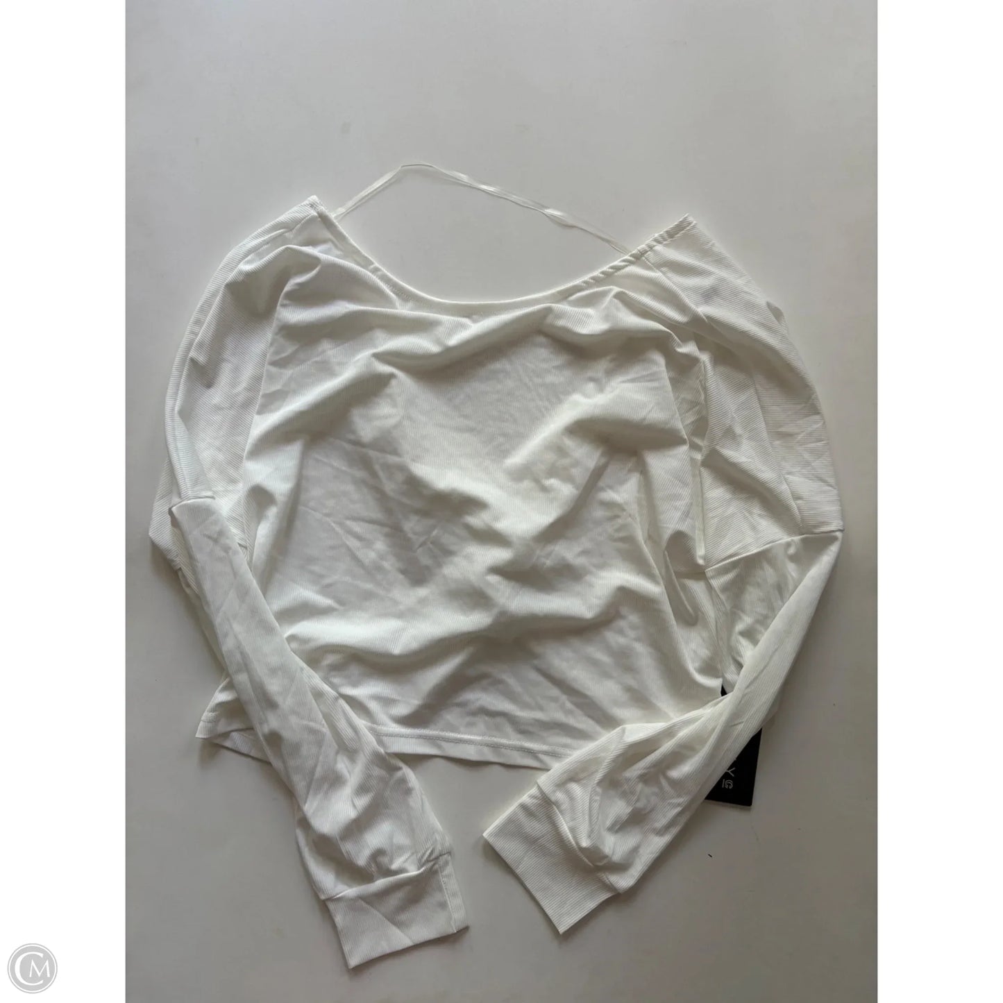 Athletic Top Long Sleeve Crewneck By kimberly In White, Size: L