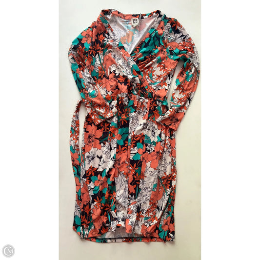 Dress Casual Short By Anne Klein In Floral Print, Size: M