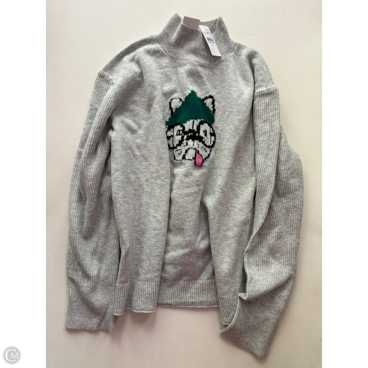 Sweater By Loft In Grey, Size: Xl