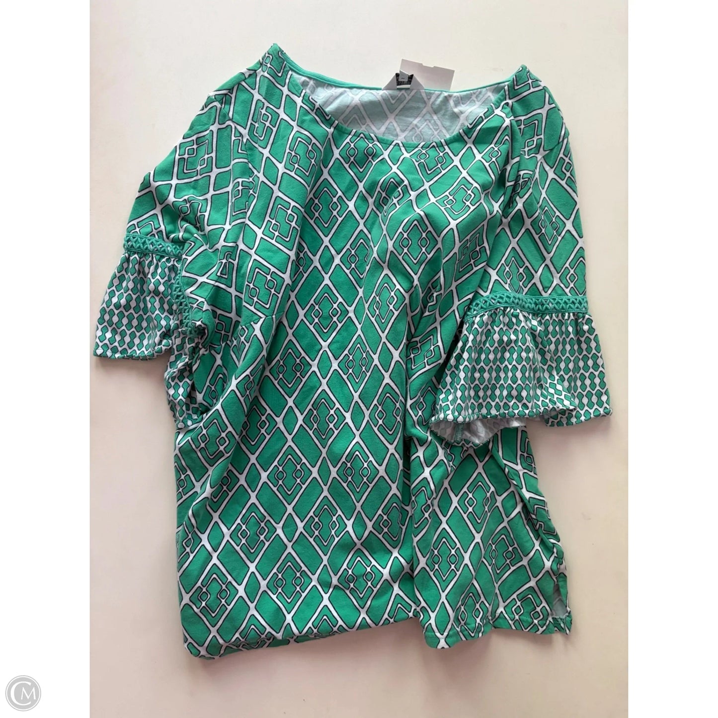 Blouse Short Sleeve By Crown And Ivy In Green, Size: 2x