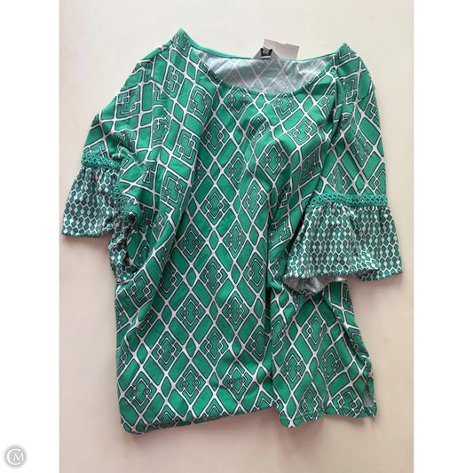 Blouse Short Sleeve By Crown And Ivy In Green, Size: 2x