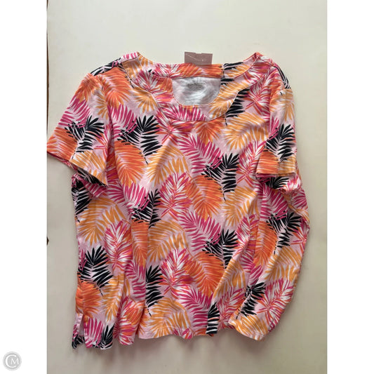 Blouse Short Sleeve By Kim Rogers In Pink, Size: 2x