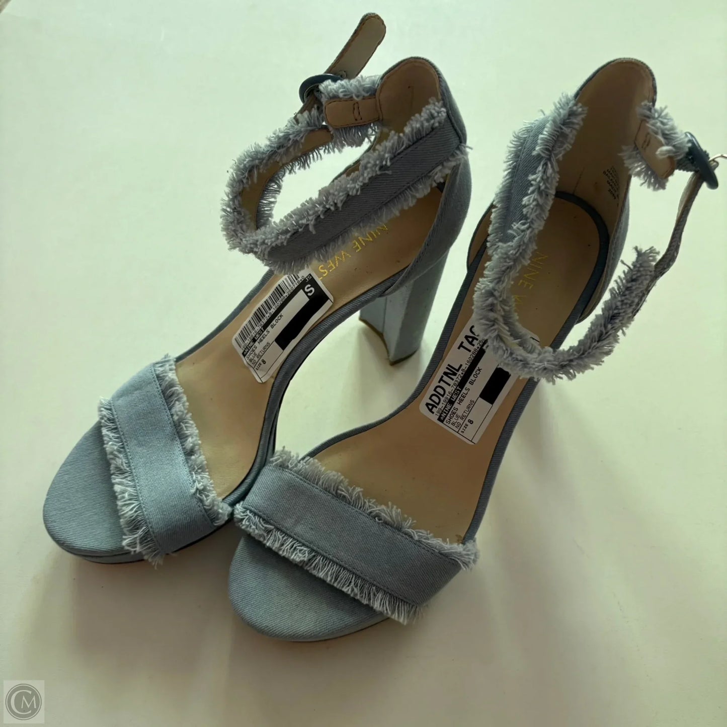 Shoes Heels Block By Nine West In Blue, Size: 8