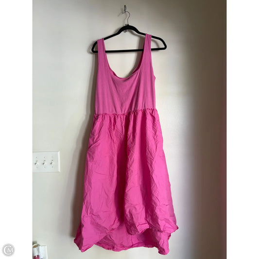 Dress Casual Midi By A New Day In Pink, Size: Xl